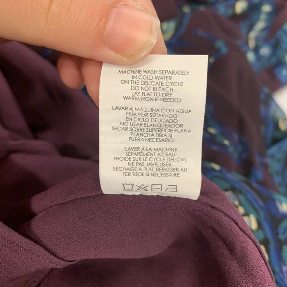 Cabi‎ Treasure Purple Blue Floral Paisley Sleeveless Dress Pockets Size 8 #3461 - Picture 7 of 7